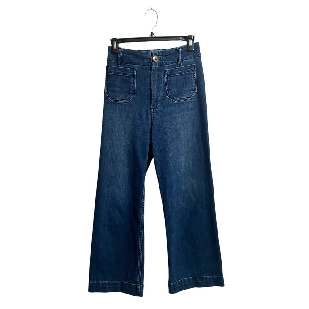Anthropologie Blue Wide-Leg Jeans